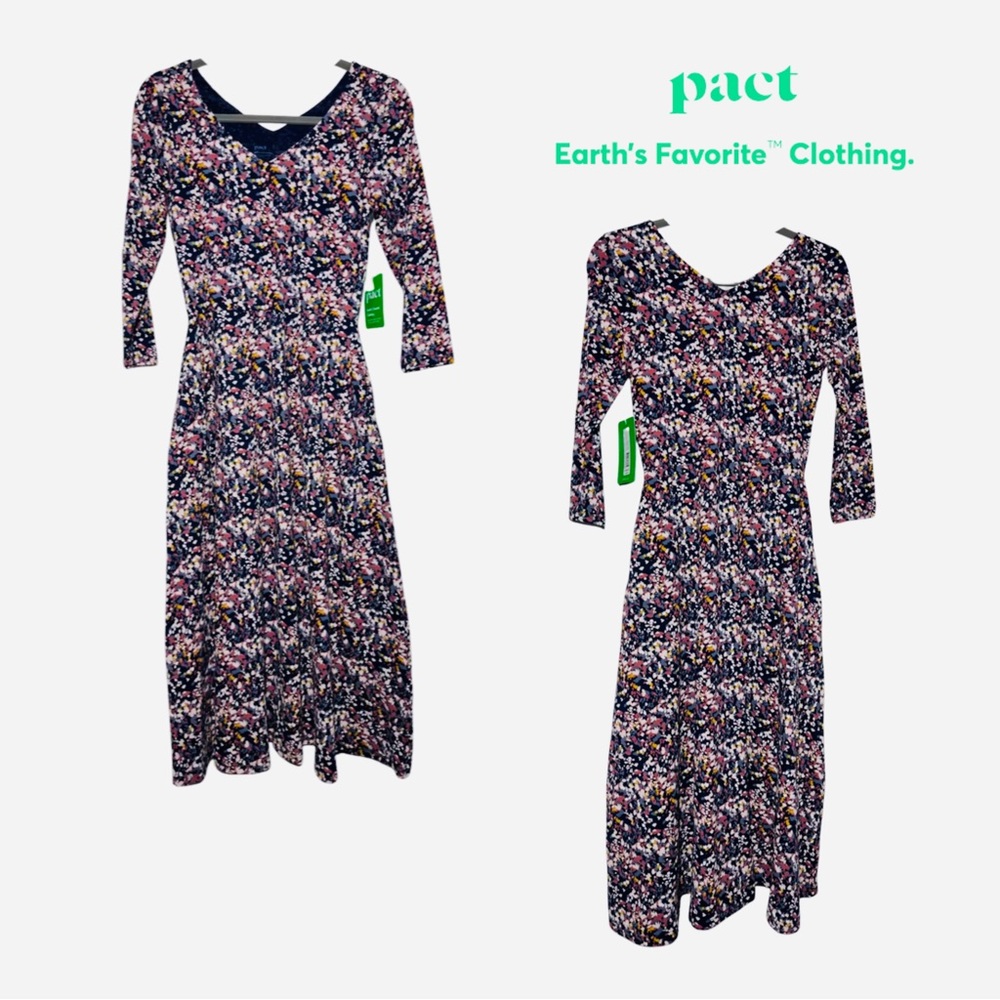 NWT Pact Women’s Mosaic Fit & Flare Dress sz S